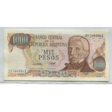 ARGENTINA COL. 652h BILLETE 1.000 PESOS LEY 18.188 BOT 2450c SIN CIRCULAR UNC